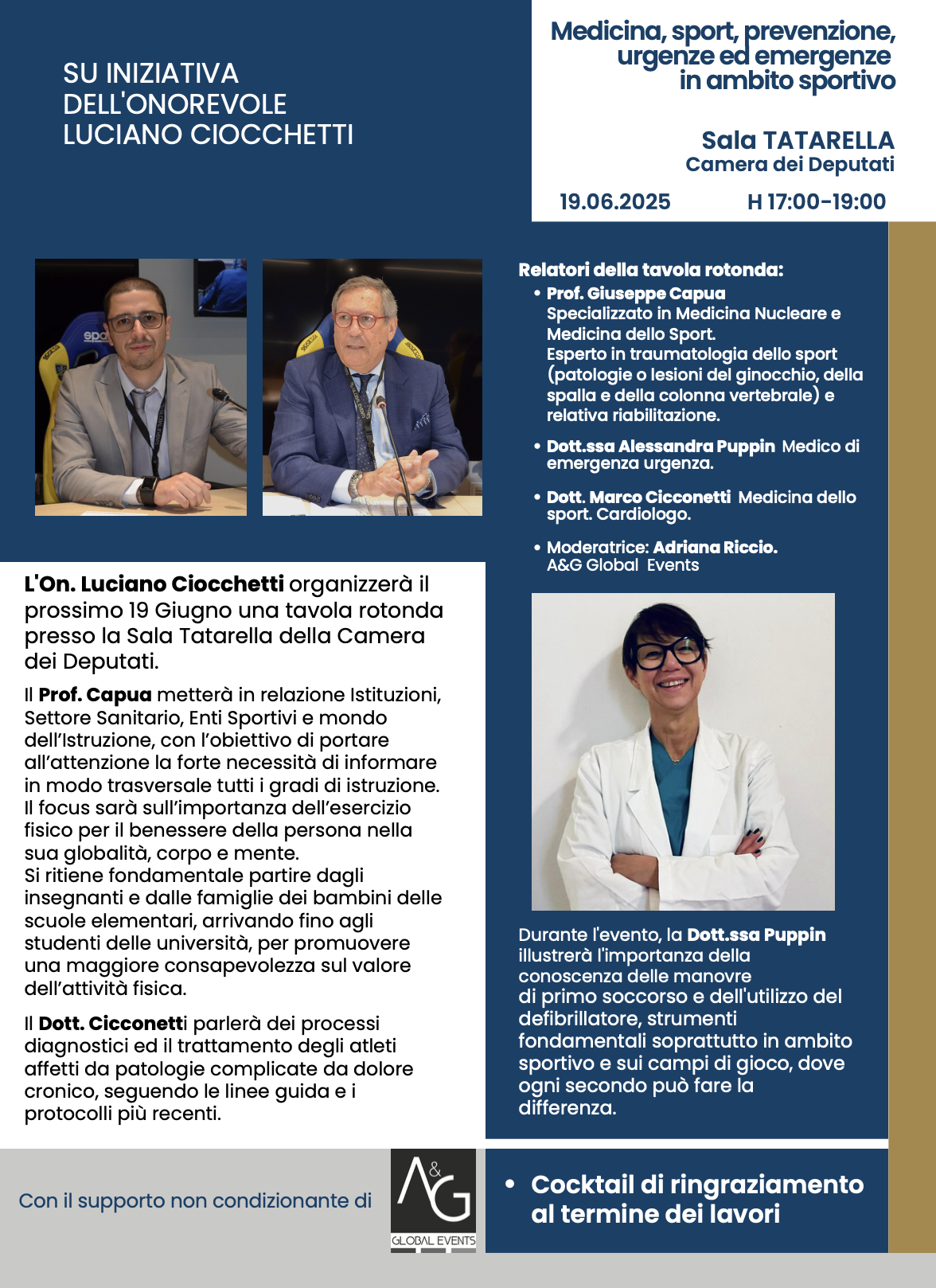 Medicina, sport, prevenzione, urgenze ed emergenze in ambito sportivo